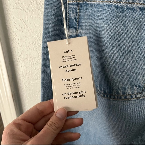 H&M Jeans Womens' 6 Wide Slouch Light Wash NWT - Picture 6 of 8